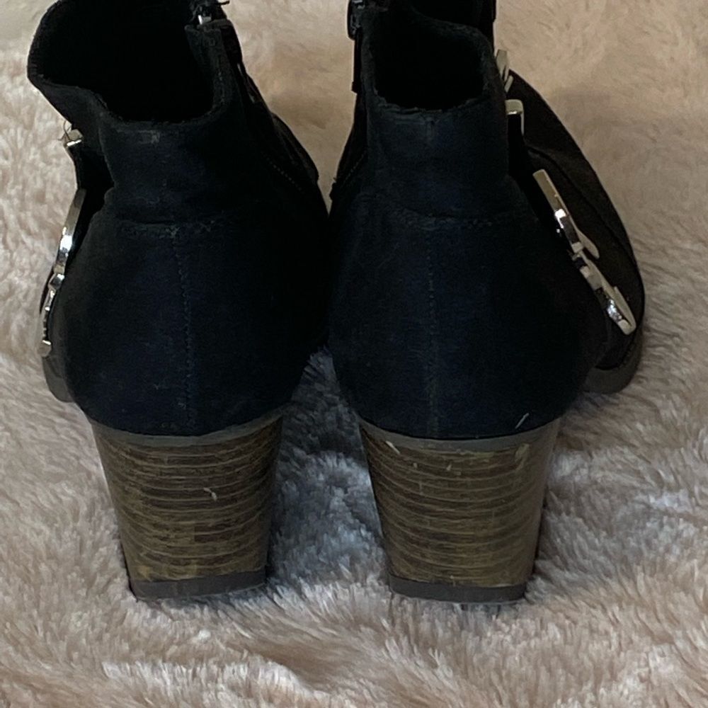 Qupid  Ankle Booties with Silver Buckles - Picture 8 of 8
